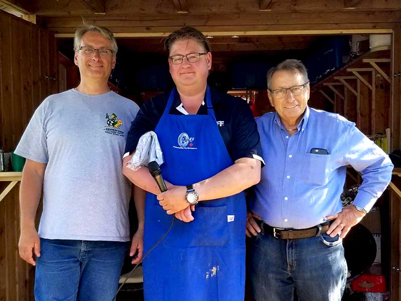 Luigi Fasoli with Team Members